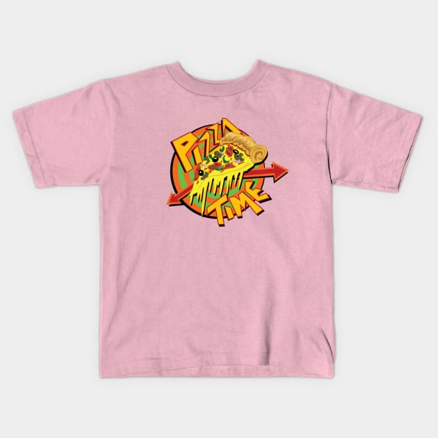 PIZZA TIME Kids T-Shirt by adamtyberius